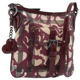 Bolso de hombro BURBERRY Nova Check PVC Leather Beige Red Auth 195410A