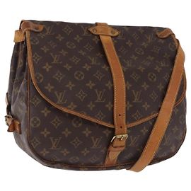 Borsa a tracolla LOUIS VUITTON Monogram Saumur 35 M42254 LV Auth BA14171