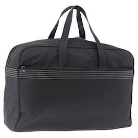 Sac Boston LOEWE Anagram PVC Leather Black Silver Auth bs36557