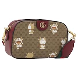 Borsa GUCCI Micro GG Supreme Collaborazione Doraemon PVC Beige 574886 Auth 192558SM