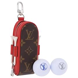 LOUIS VUITTON Monogram Set Golf Andrews Custodia per palline da golf Rossa GI0297 Auth bs36446 - Louis Vuitton