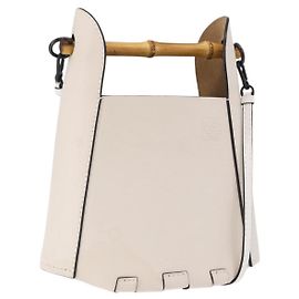 Borsa a secchiello LOEWE Bamboo in pelle 2way Ivory Auth 195342A