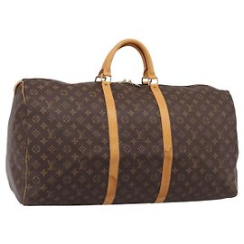 LOUIS VUITTON Monogram Keepall 60 Boston Bag M41422 LV Auth ka5607