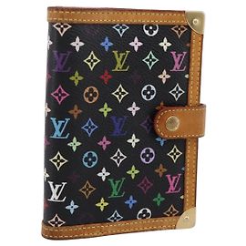 LOUIS VUITTON Copertina Agenda PM Multicolor Nero R20895 LV Auth 195509
