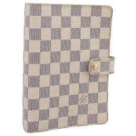 LOUIS VUITTON Damier Azur Agenda MM Day Planner Cover R20707 LV Auth 195511V