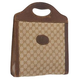 Borsa GUCCI GG Canvas Beige Auth 196557