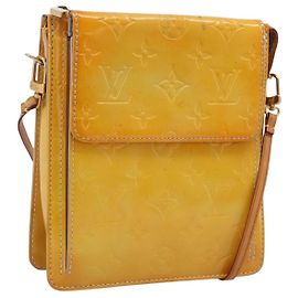 LOUIS VUITTON Monogram Vernis Motto Accessory Pouch Gris M91030 LV Auth BA14981