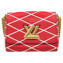 Louis Vuitton Epi Malletage Twist Crossbody Bag rot