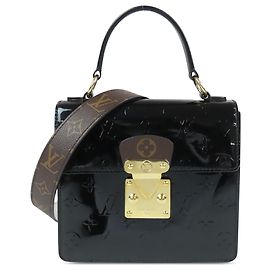 Sac Satchel Louis Vuitton Monogram Vernis Spring Street Noir