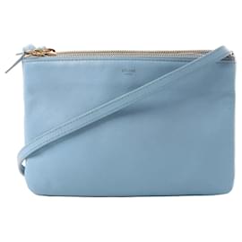 Borsa a tracolla Trio Small in pelle Celine in Blu - Céline