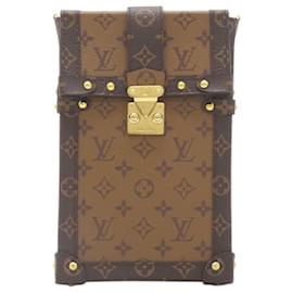 Borsa a tracolla Louis Vuitton Monogram Reverse Pochette Trunk Verticale Marrone