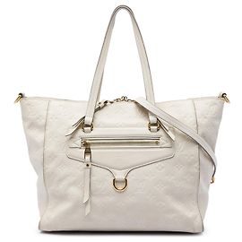 Borsa Satchel Louis Vuitton Monogram Empreinte Lumineuse PM Beige