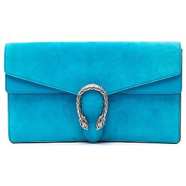 Clutch Dionysus Gucci in camoscio blu