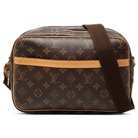 Borsa a tracolla Louis Vuitton Monogram Reporter PM Marrone