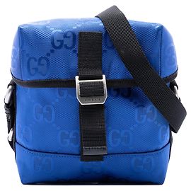 Borsa a tracolla Gucci Off The Grid GG Econyl blu