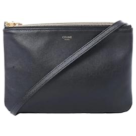Borsa a tracolla in pelle Trio Small Celine in Nero - Céline