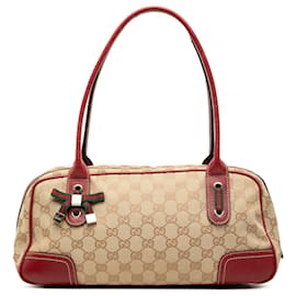 Borsa a tracolla Gucci Princy in tela GG beige