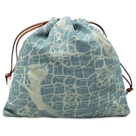 Borsa a coulisse LOEWE Paulas Ibiza Mermaid Denim Blu