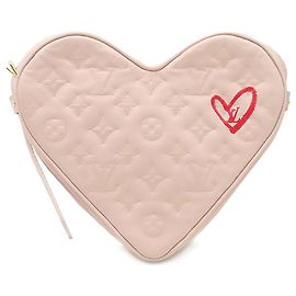 Borsa a tracolla a cuore Fall In Love Louis Vuitton in pelle di agnello con Monogramma in rilievo rosa