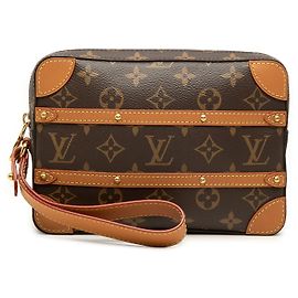 Bolsa Clutch Soft Trunk Monogram Louis Vuitton Castanha