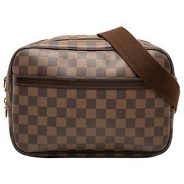 Borsa a tracolla Louis Vuitton Damier Ebene Reporter PM Marrone
