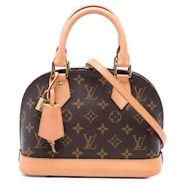 Borsa Satchel Louis Vuitton Monogram Alma BB Marrone