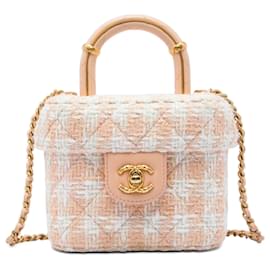 Borsa Chanel Mini Tweed Crush Top Handle Beige