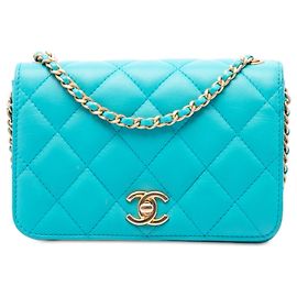 Blue Chanel Small Quilted Calfskin Everyday Chic Flap Crossbody Bag