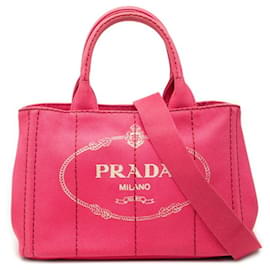 Mini borsa Prada in Canapa con placca logo triangolare