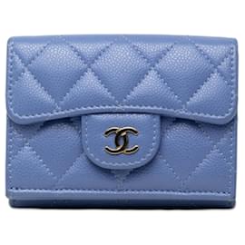 Chanel Coco Mark Matelassé Tri-fold Geldbörse