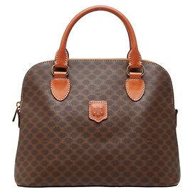 Céline Borsa Celine Macadam in pelle marrone