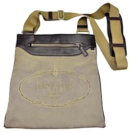 Borsa a tracolla Prada in tela jacquard