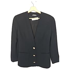 Max Mara Schwarzer Blazer mit Perlmuttknöpfen