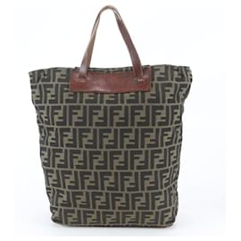 Fendi Zucca Shopper aus Leder und Canvas
