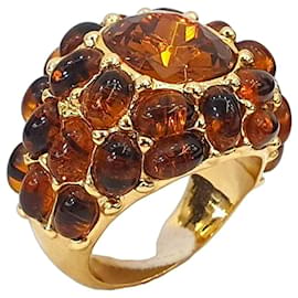 KJL Ring mit bernsteinähnlichen Steinen - Kenneth Jay Lane