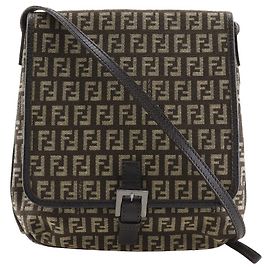 Borsa a tracolla Fendi Zucchino in nylon e tela