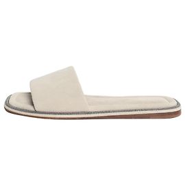 Brunello Cucinelli Sandálias de camurça neutras - size EU 37
