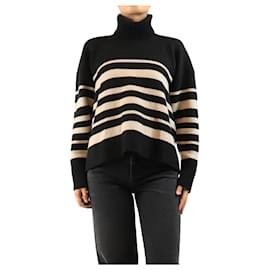 Rollkragenpullover gestreift in Schwarz und Beige - size S - Proenza Schouler
