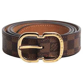 Louis Vuitton Slim Gürtel Damier Ebene braun