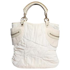 Stella Mc Cartney Borsa bianca in nylon con manico superiore