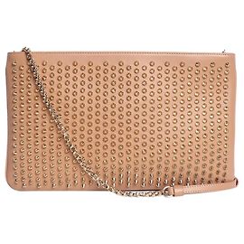 Christian Louboutin Borsa crossbody in pelle borchiata blush