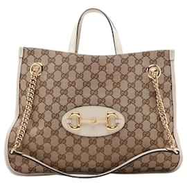 Borsa 2way Horsebit 1955 in canvas GG marrone - Gucci