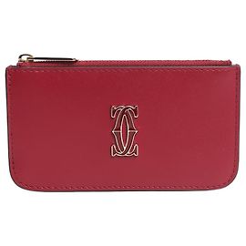Red C de Cartier zipped cardholder