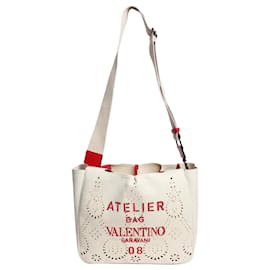 Atelier broderie 08 Tasche in Neutral und Rot - Valentino