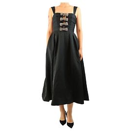 Rebecca Vallance Luiza Midi-Kleid mit Trägern in Schwarz - size UK 8