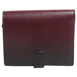 Delvaux Léonce Kompakt-Portemonnaie Burgundy Ombré