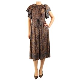 Midi-Kleid aus Seidenmischung in Blau - size UK 8 - Ulla Johnson