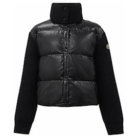 Gesteppte Cardigan-Jacke aus Woll-Kaschmir-Strick - Moncler
