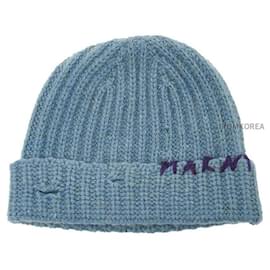 Marni Handschuhe aus blauem Stoff