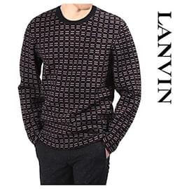 Geometrischer Rundhals-Strickpullover - Lanvin